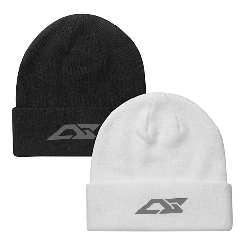 Unisex Beanie Hat with grey logo on front Exporter from Sialkot