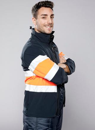 side-view-smiley-male-engineer-wear-windbreaker-jacket