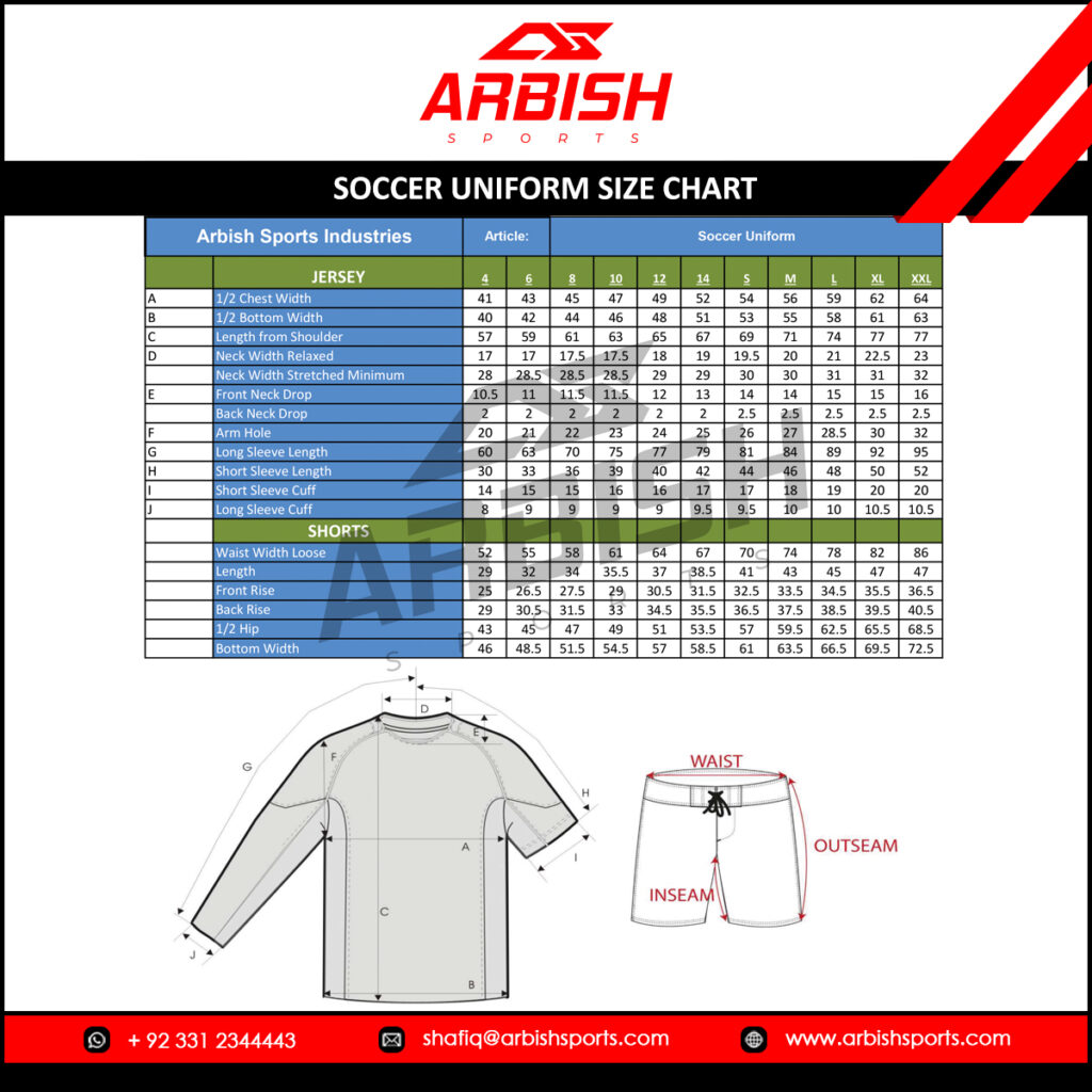Soccer-Uniform-size-chart