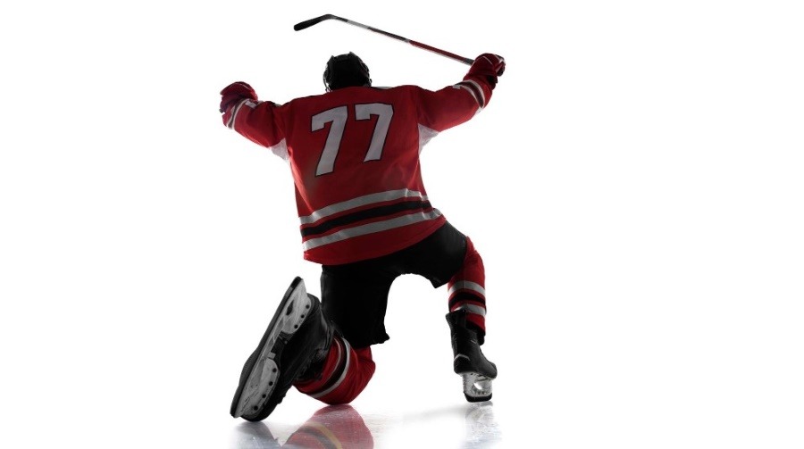 Ice Hockey Player Number on Uniform