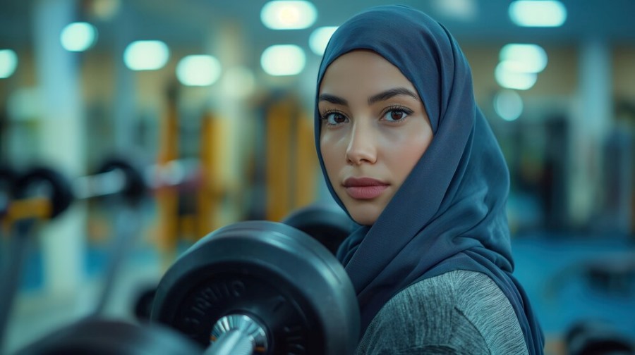 woman-doing-workout-wearing-Sports-Specific-Hijab